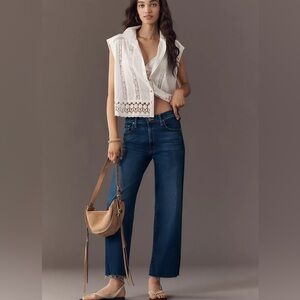 MOTHER DENIM THE RAMBLER ANKLE JEAN IN OFF LIMITS SZ 32